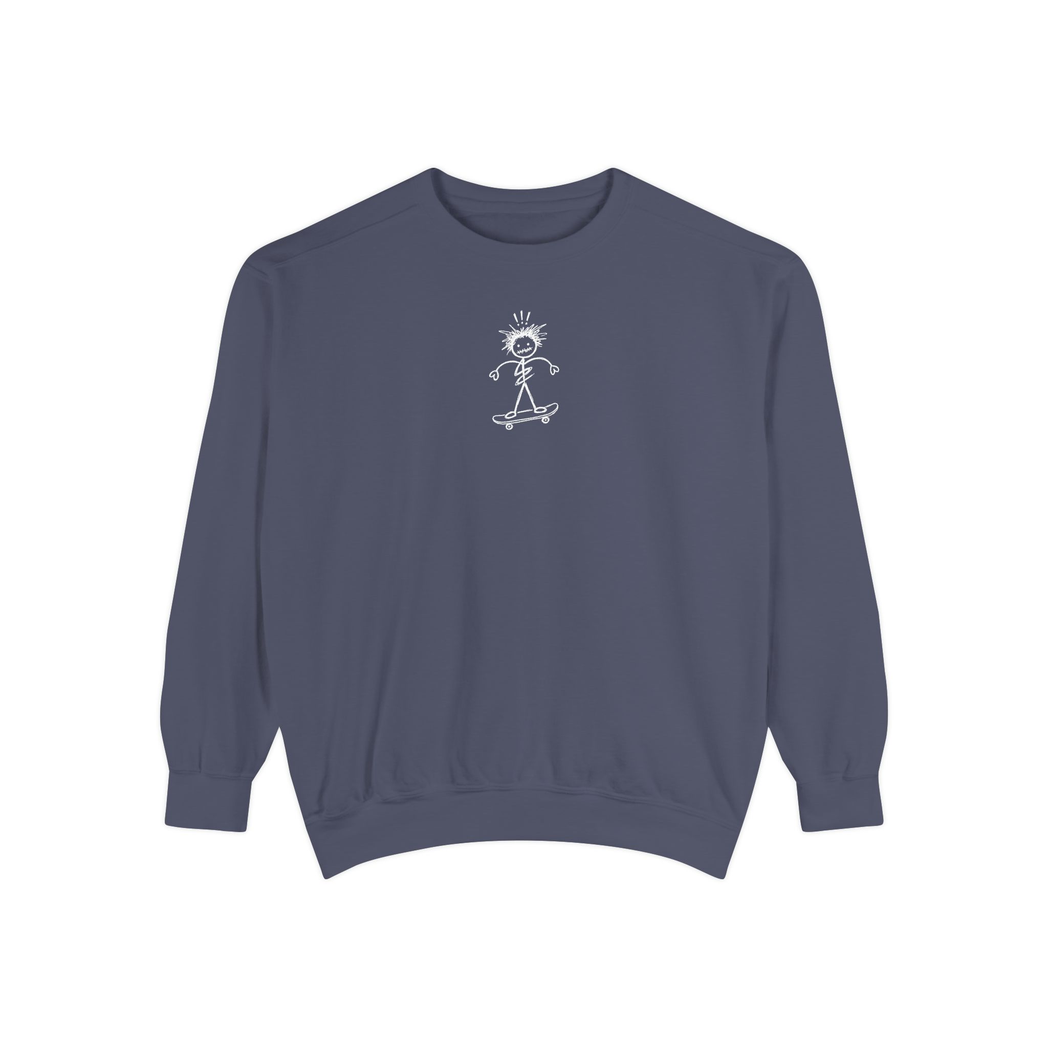 Skater Doodle Sweatshirt – Stick Figure Skateboard Art