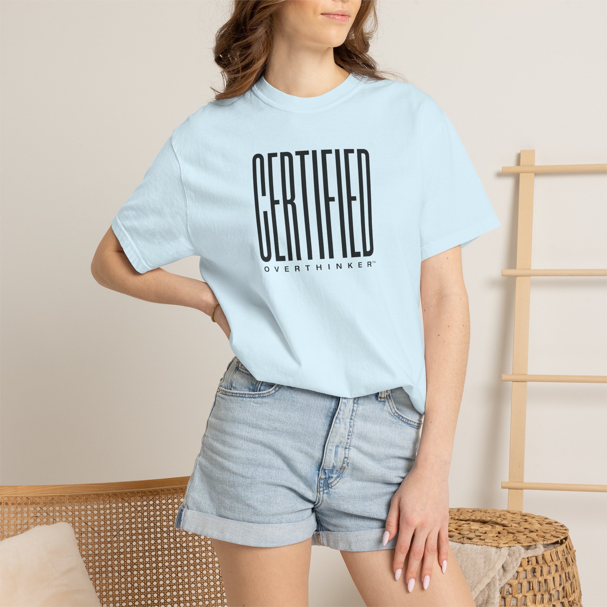 Certified Overthinker™ Sans-Serif Tee – Bold Black on White - Image 20