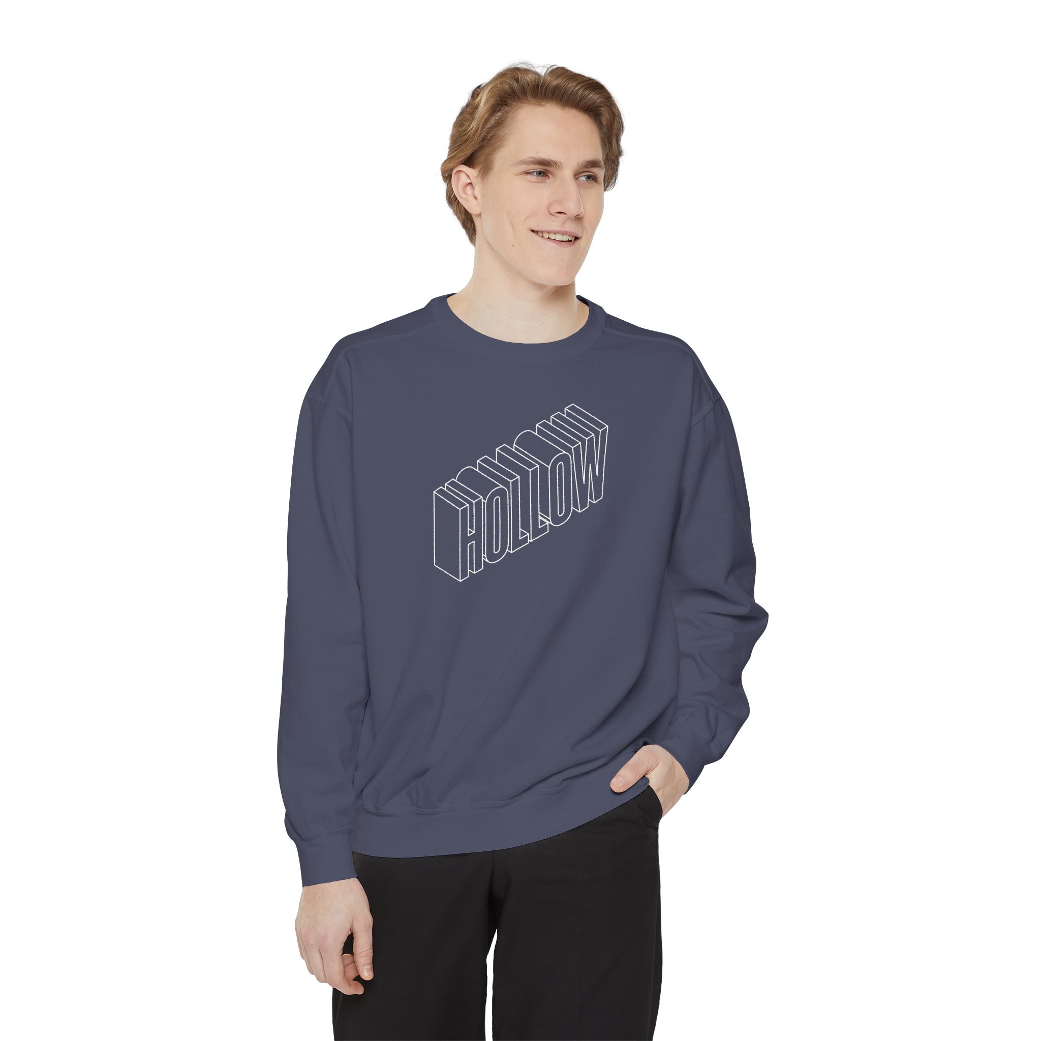 Hollow Sweatshirt – Isometric 3D Outline Lettering - Image 3