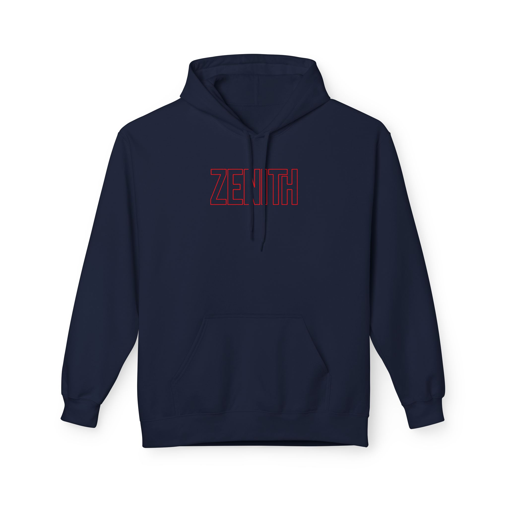 Zenith Red Outline Hoodie – Peak Performance Typography - Image 13