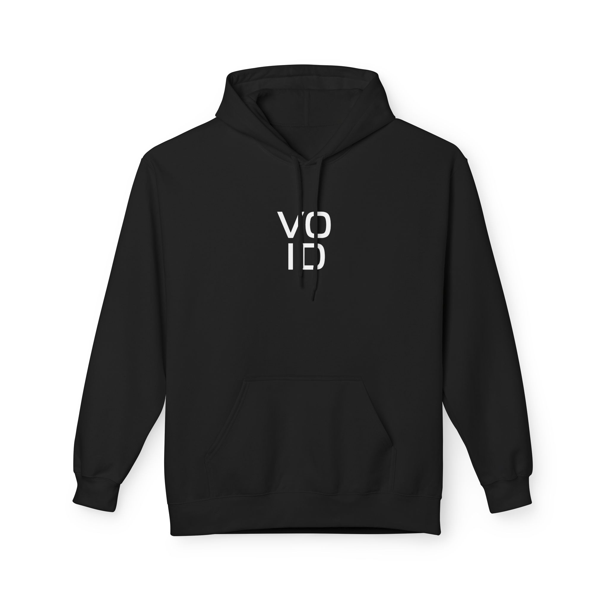 Void White Hoodie – Clean Minimal Rounded Typography