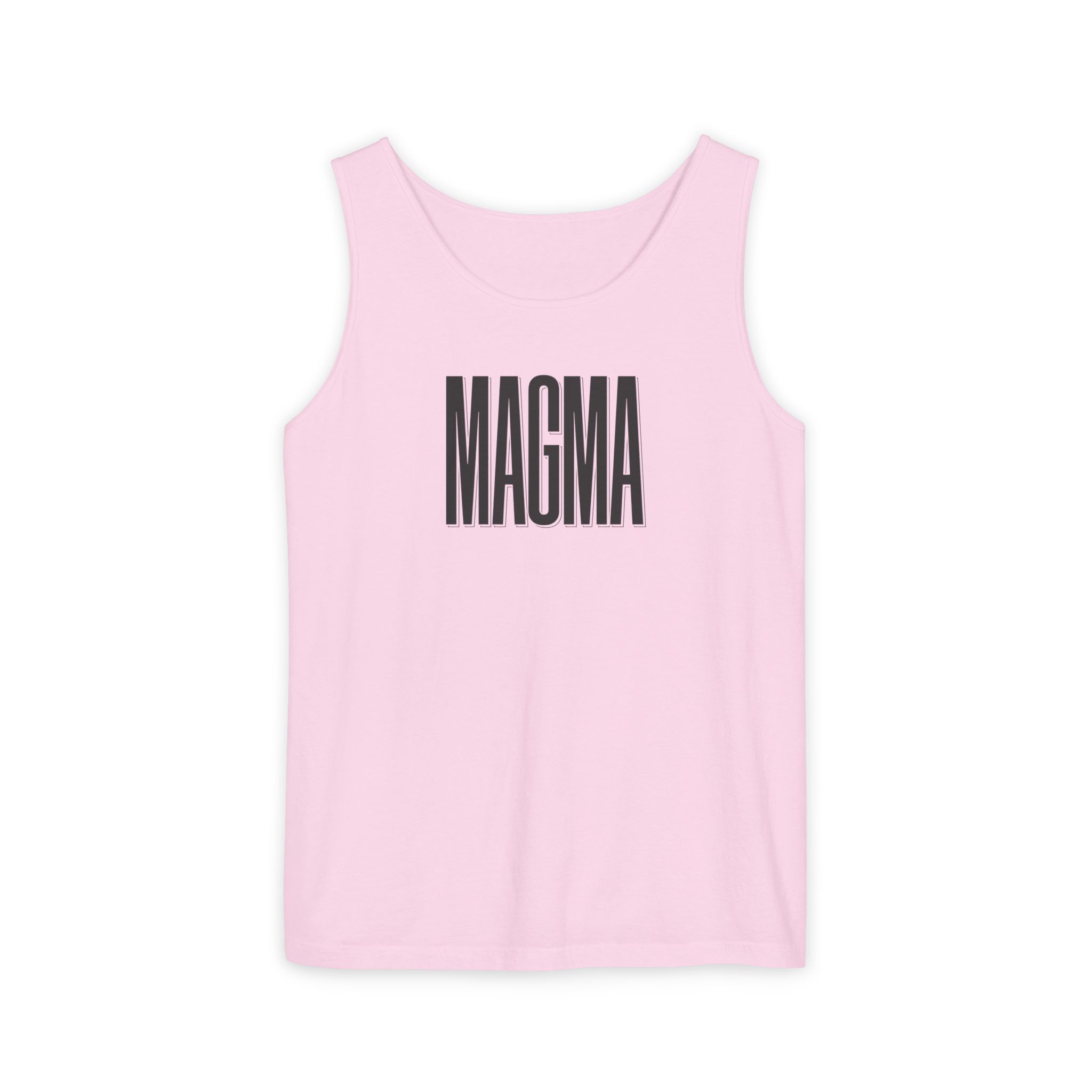 Magma Black Tank Top – Bold Shadow Type on White - Image 21